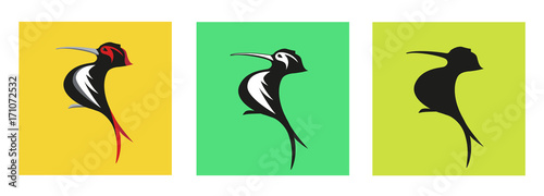 Fototapeta Naklejka Na Ścianę i Meble -  Woodpecker Logo Variation