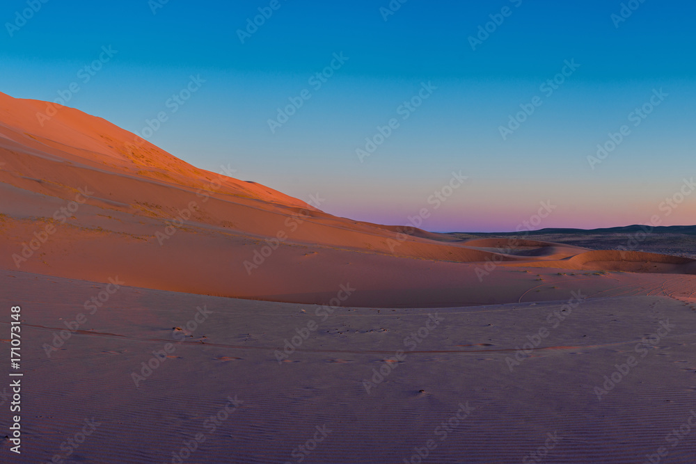 landscape of beautiful sandy desert in evening
landscape of beautiful sandy desert in evening
