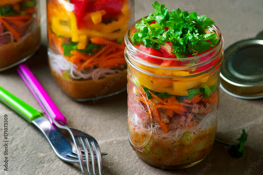 thai mason jar salad thai mason jar salad