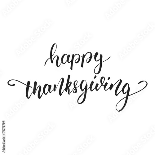 Thanksgiving lettering. Happy Thanksgiving hand lettering. Lettering for Thanksgiving Day
