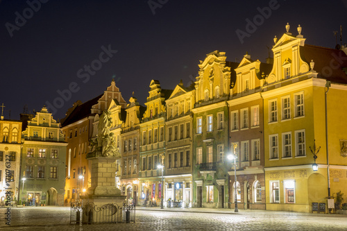 evening panorama of Poznan