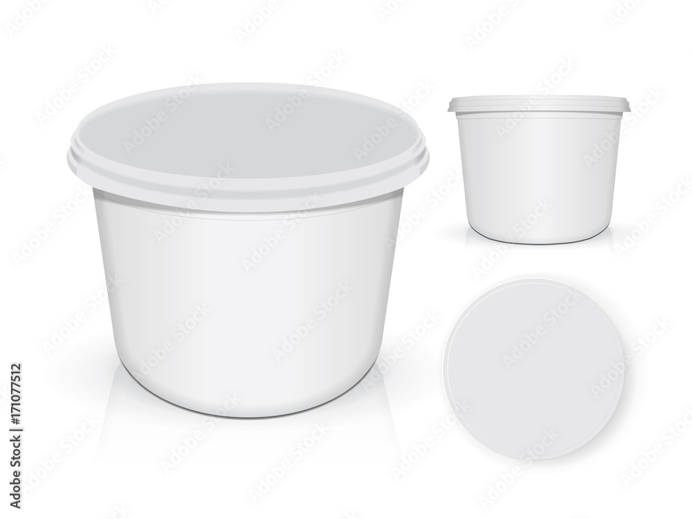 White plastic cup for your design and logo White plastic cup for your design and logo