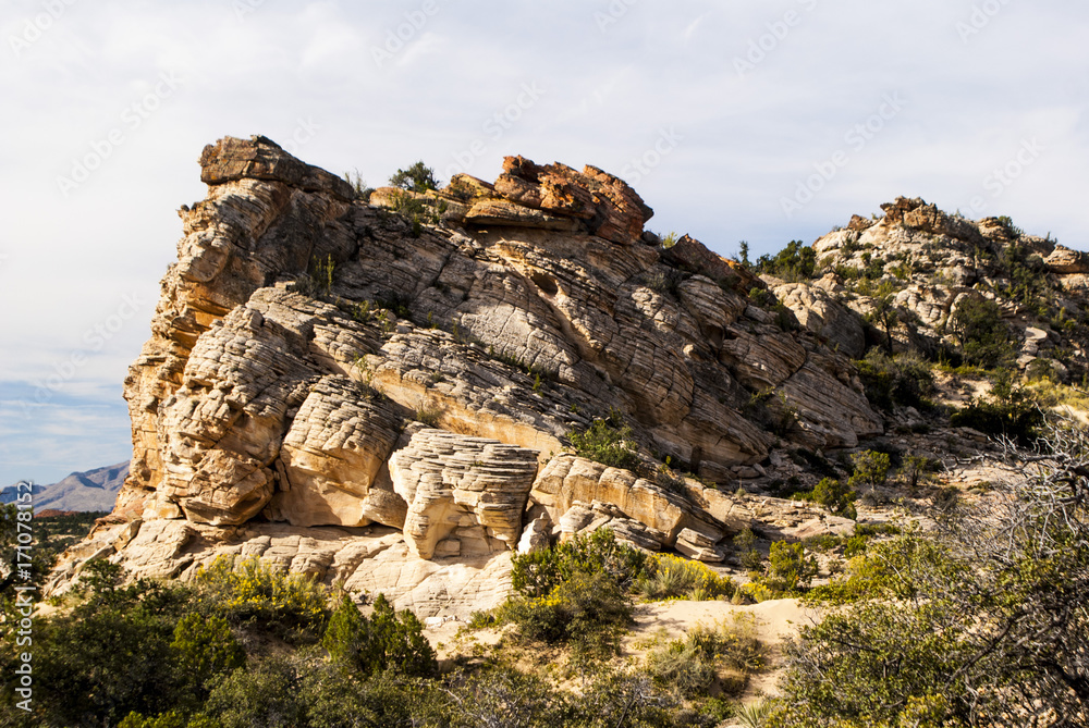 Layers of Sandstone Eroded Away at Snow Canyon Utah State Park