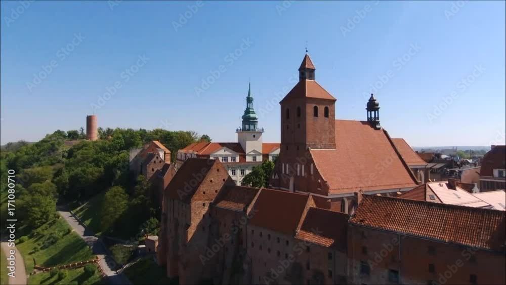 Aerial view. Old town in Grudziadz. Poland Aerial view. Old town in Grudziadz. Poland