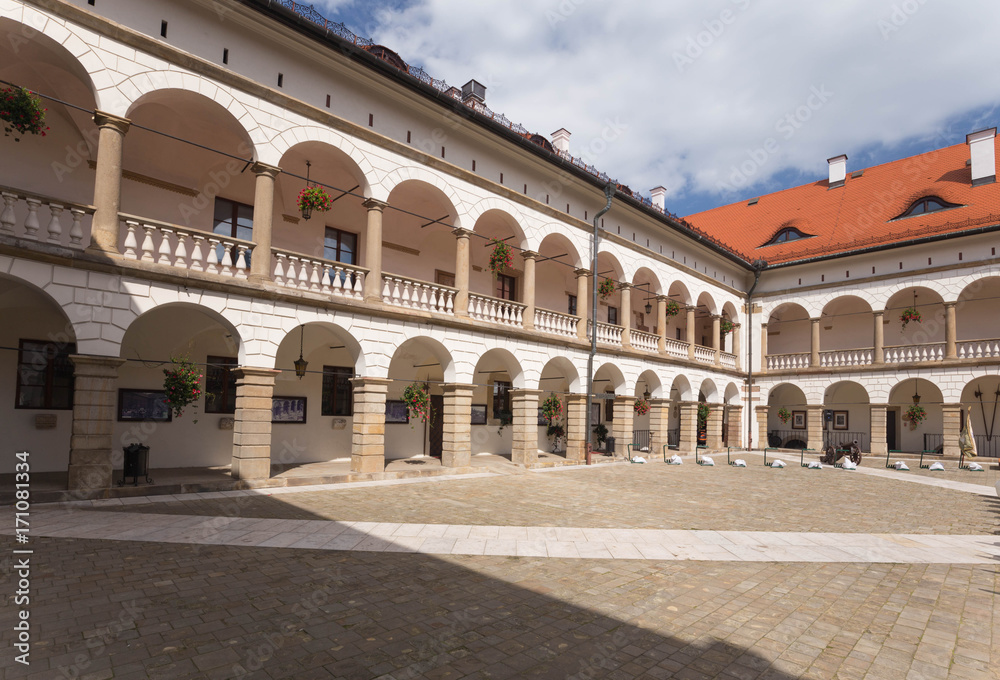 Niepolomice, historical city / castle courtyard