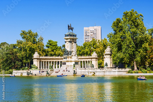 Retiro Park - city park in the center of Madrid, Spain