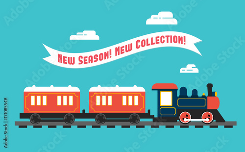 Retro styled train