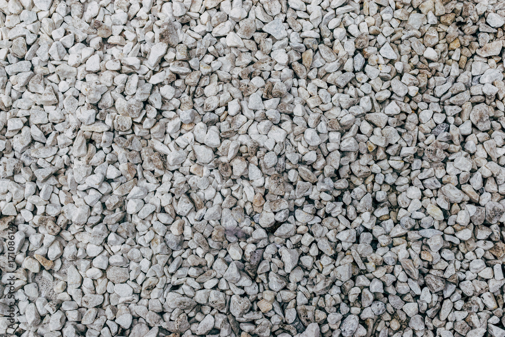 White stone gravel background