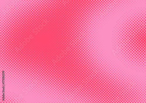 Bright pink and magenta pop art retro background with halftone in comic style, vector illustration eps10
