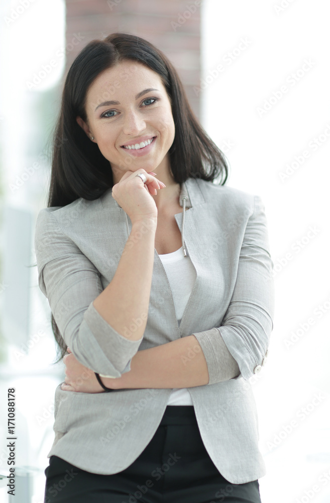 close-up. portrait of successful business woman. close-up. portrait of successful business woman.