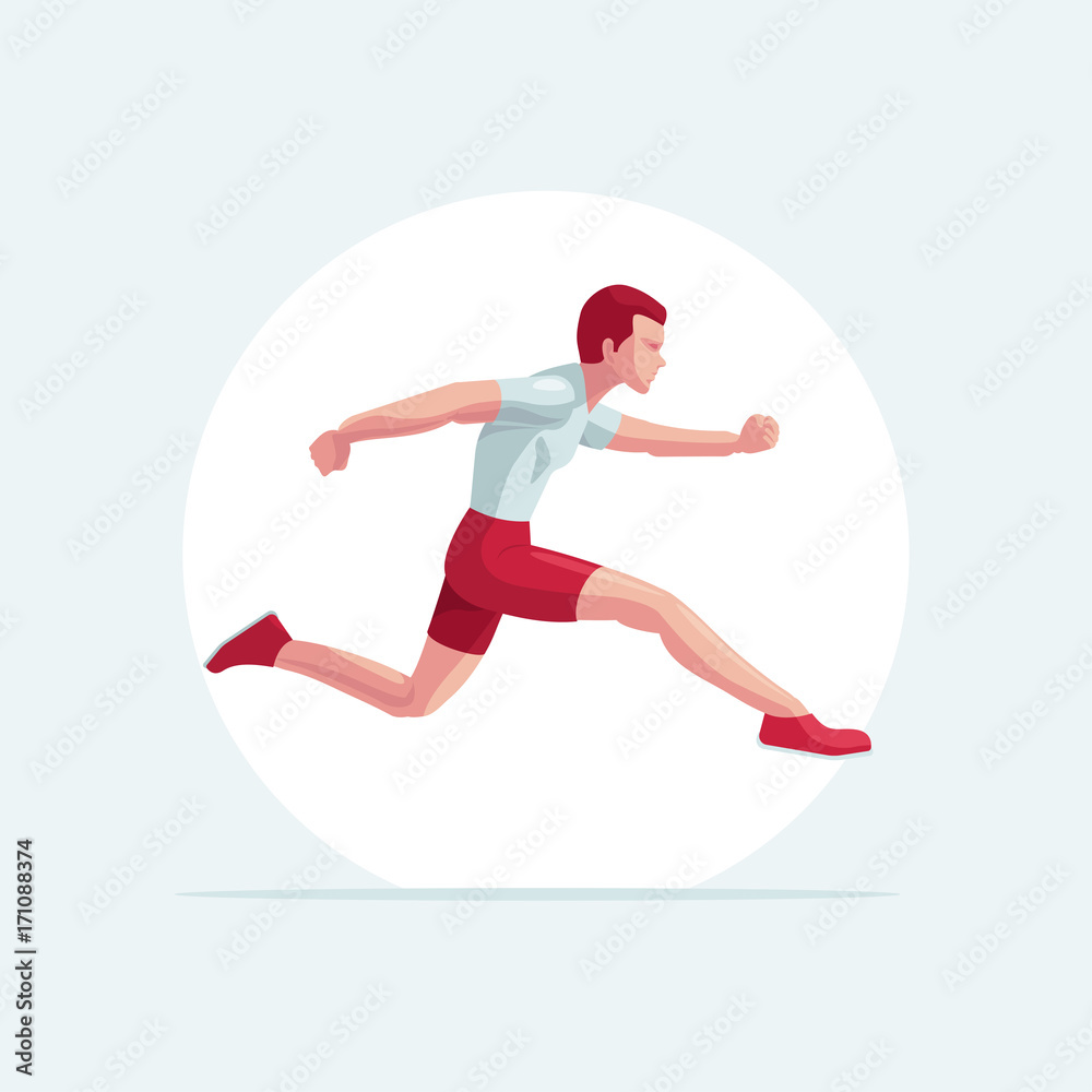 Runner man vector illustration