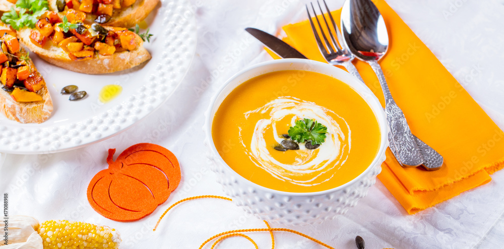 custom made wallpaper toronto digitalFrische Hokkaido Kürbis Suppe 