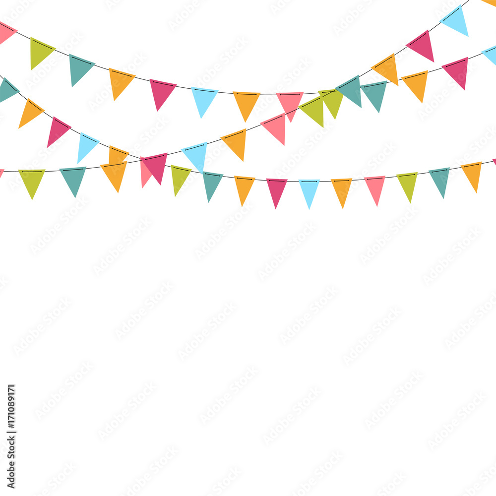 Party Background with Flags Vector Illustration Party Background with Flags Vector Illustration