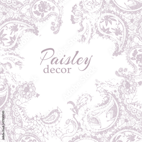 Paisly decoration hand drown element for your design