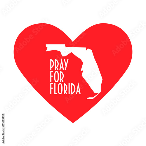 Pray for Florida Vector Illustration.