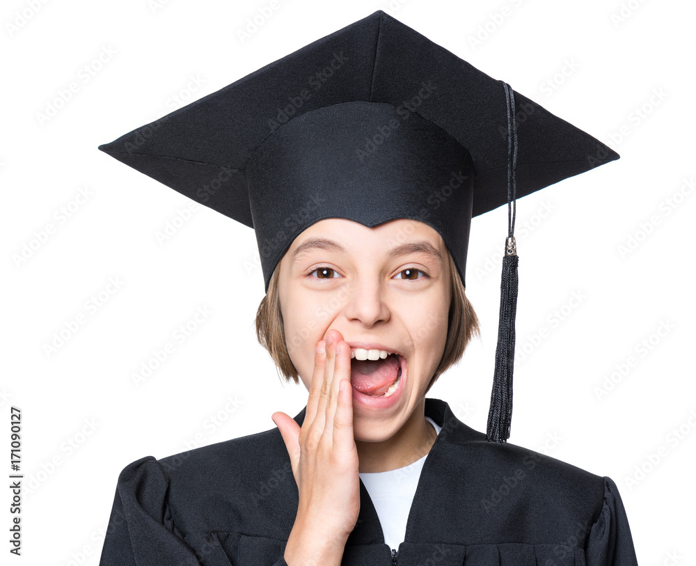 Graduation graduate gown Black and White Stock Photos & Images - Alamy