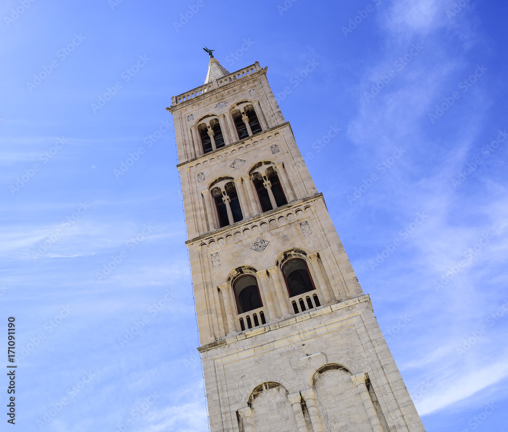 Cathedral of St. Anastasia bell tower in Zadar.