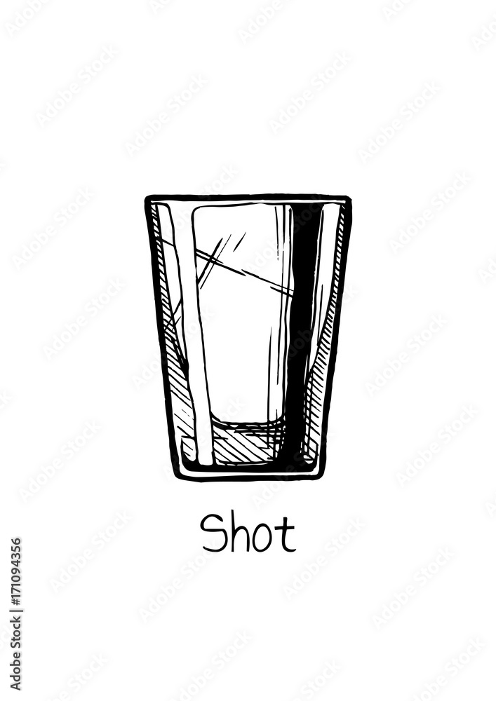 illustration of shot glass
