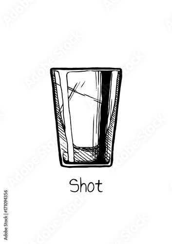 illustration of shot glass
