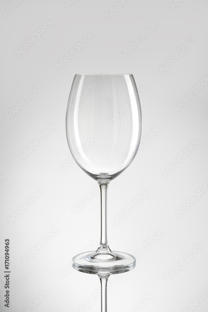 Empty wine glass with reflection Empty wine glass with reflection