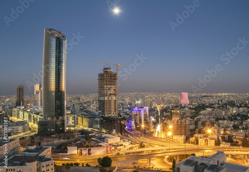 Top view of the new downtown of Amman