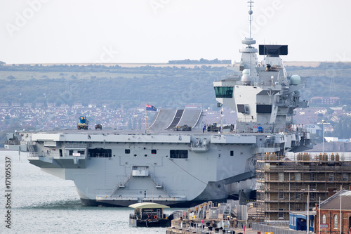 Aircraft Carrier in Port