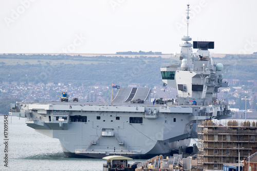 Aircraft Carrier in Port
