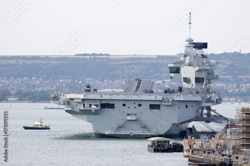 Aircraft Carrier in Port