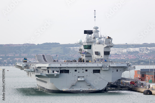 Aircraft Carrier in Port