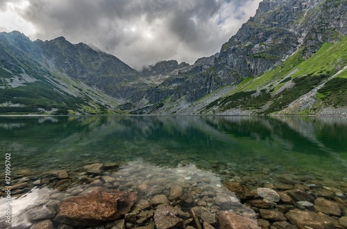 Tatra mountains landscape, panorama of Czarny Staw Gasienicowy, Poland (Black Pond)