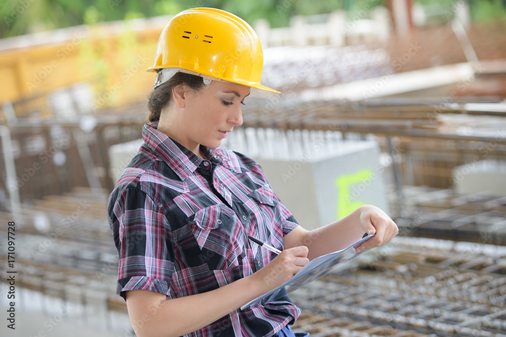 engineer woman with clipboard engineer woman with clipboard