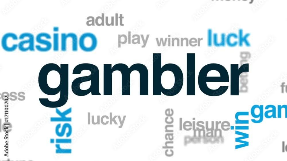 Gambler animated word cloud, text design animation. Gambler animated word cloud, text design animation.