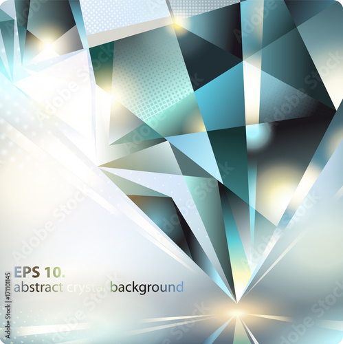 Abstract background with a crystal
