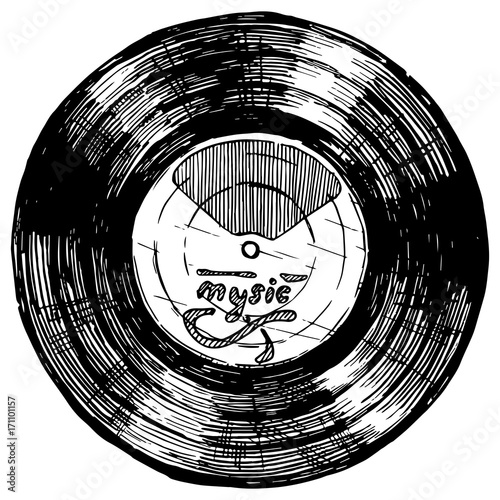 Vector illustration of Vinyl record