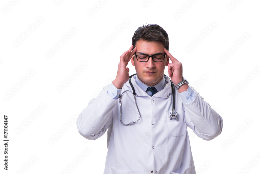 Young male doctor isolated on white background Young male doctor isolated on white background