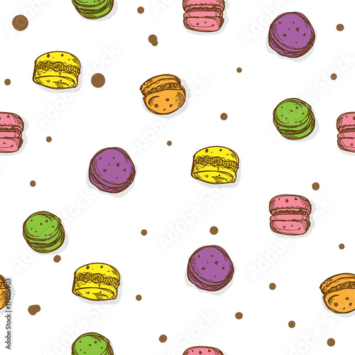 pattern macaroon hand drawing graphic background