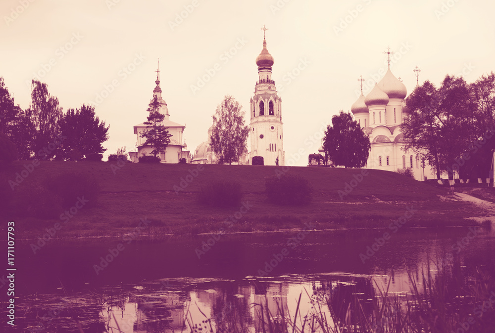 Fototapeta premium Kremlin (Cathedral) Square at sunny day in Vologda, Russia