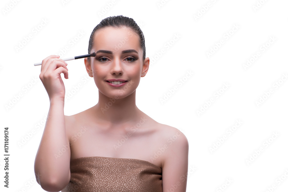 Young beautiful female fashion model with make up Young beautiful female fashion model with make up
