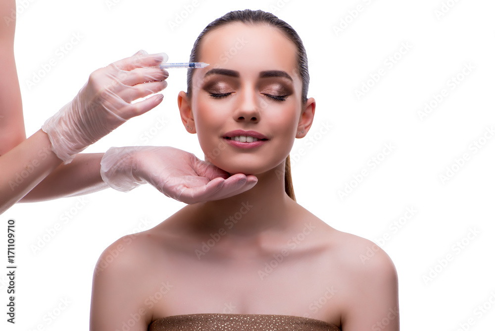Woman in beauty concept having botex facelift 