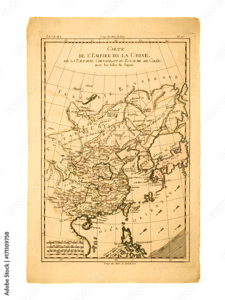 Fototapeta premium 古地図 アジア