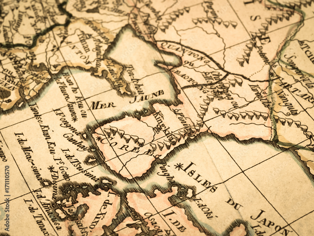 古地図　朝鮮半島