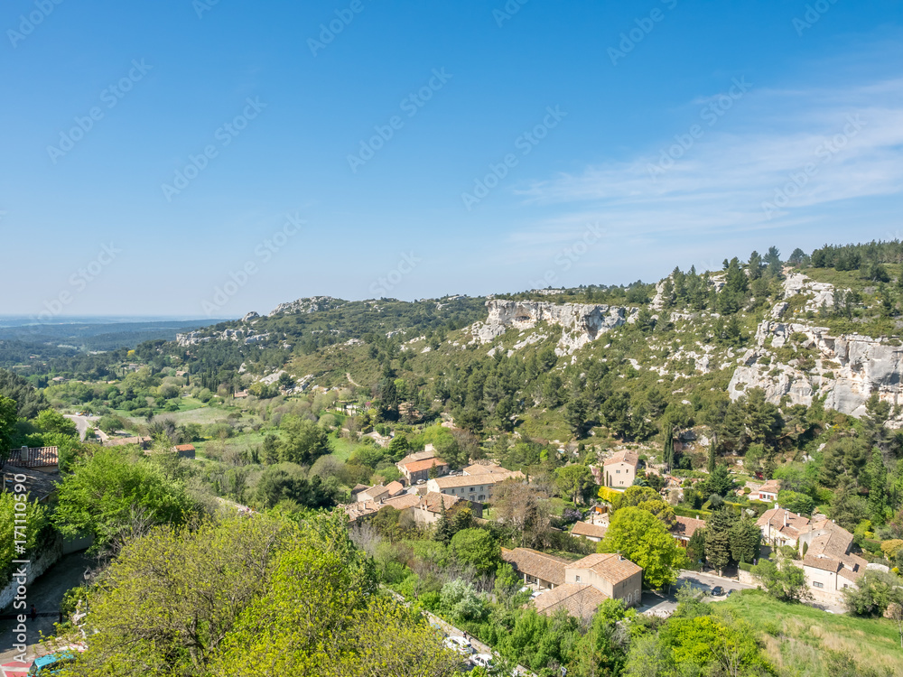 Landscape view from Les Baux-de-provence