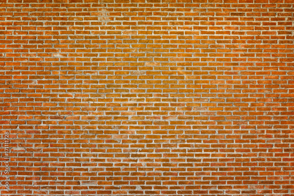 Fototapeta premium Pattern of old brick wall for background and textured, Seamless dirty brick wall background