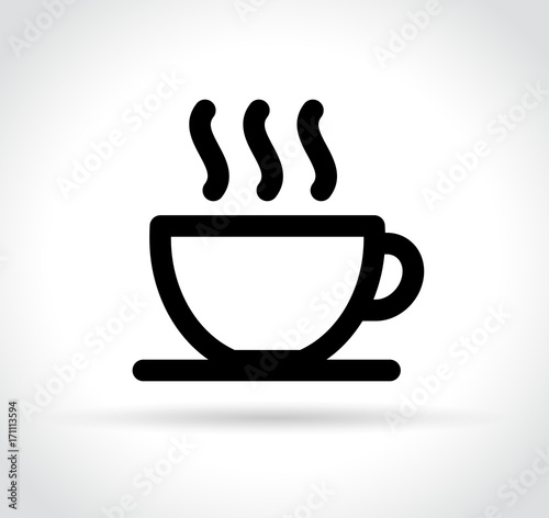 cup icon on white background
