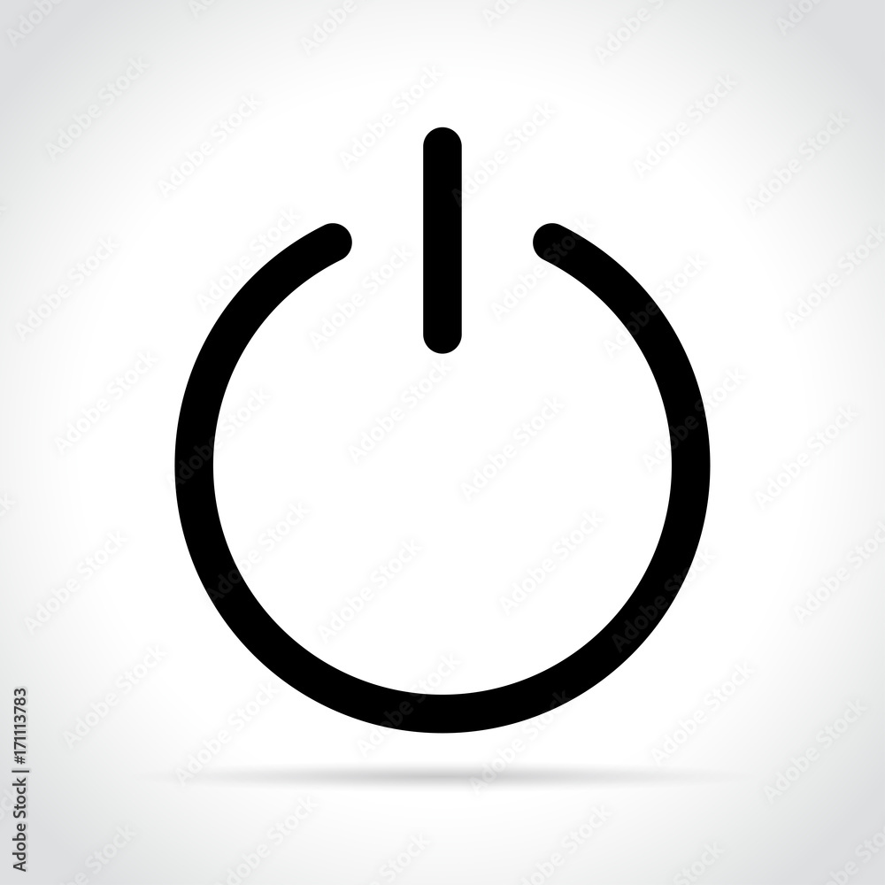 power icon on white background power icon on white background