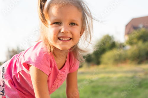 Girl child on outdoor
