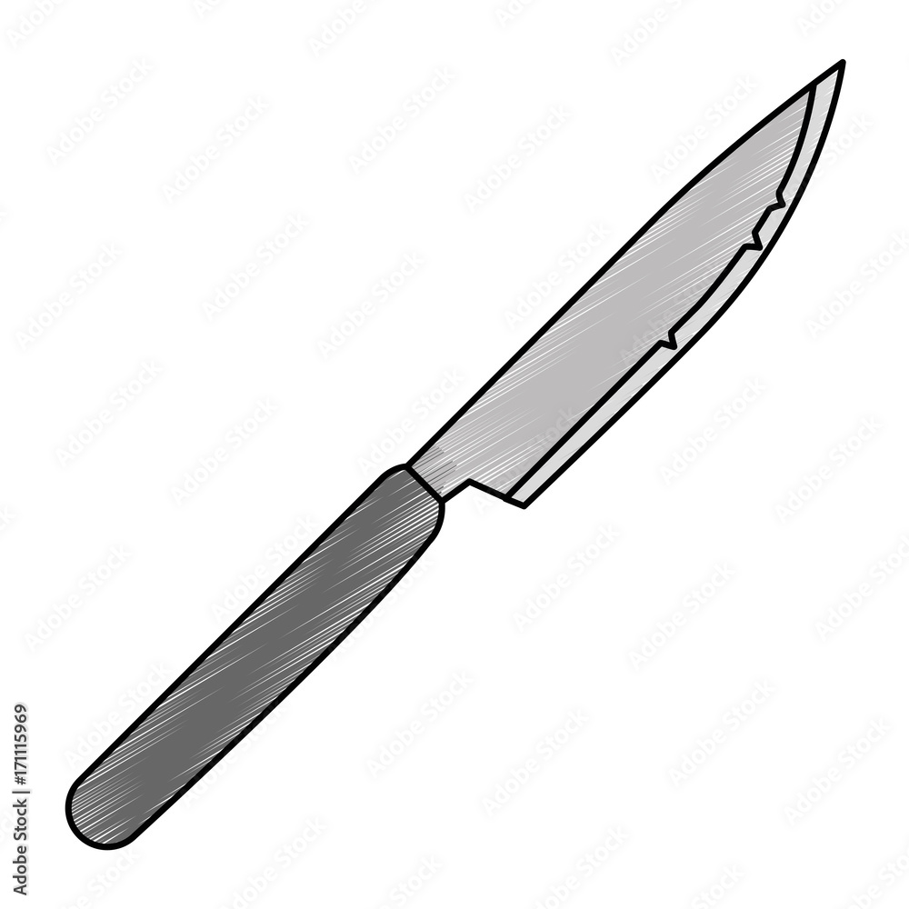 Obraz premium kitchen knife cutlery icon vector illustration design
