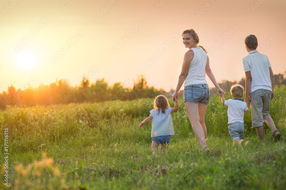 Large family with children