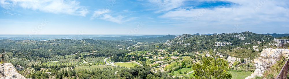Landscape view from Chateau des Baux-de-provence