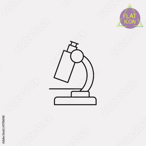 microscope line icon